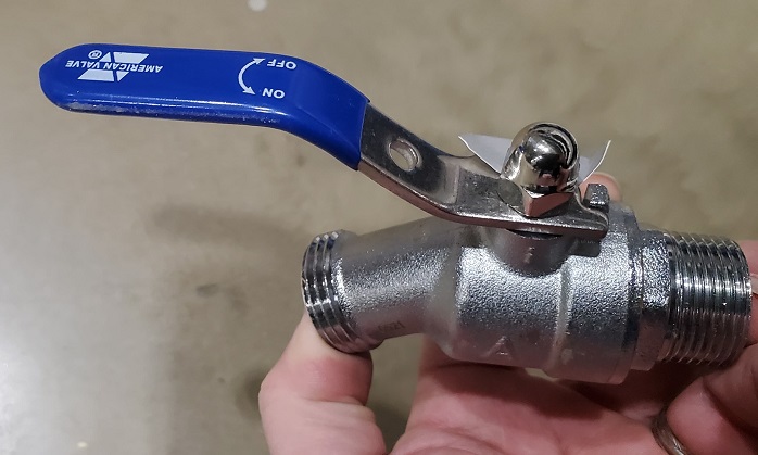 Photo of turn hose bibb handle for garden hose faucet connector.