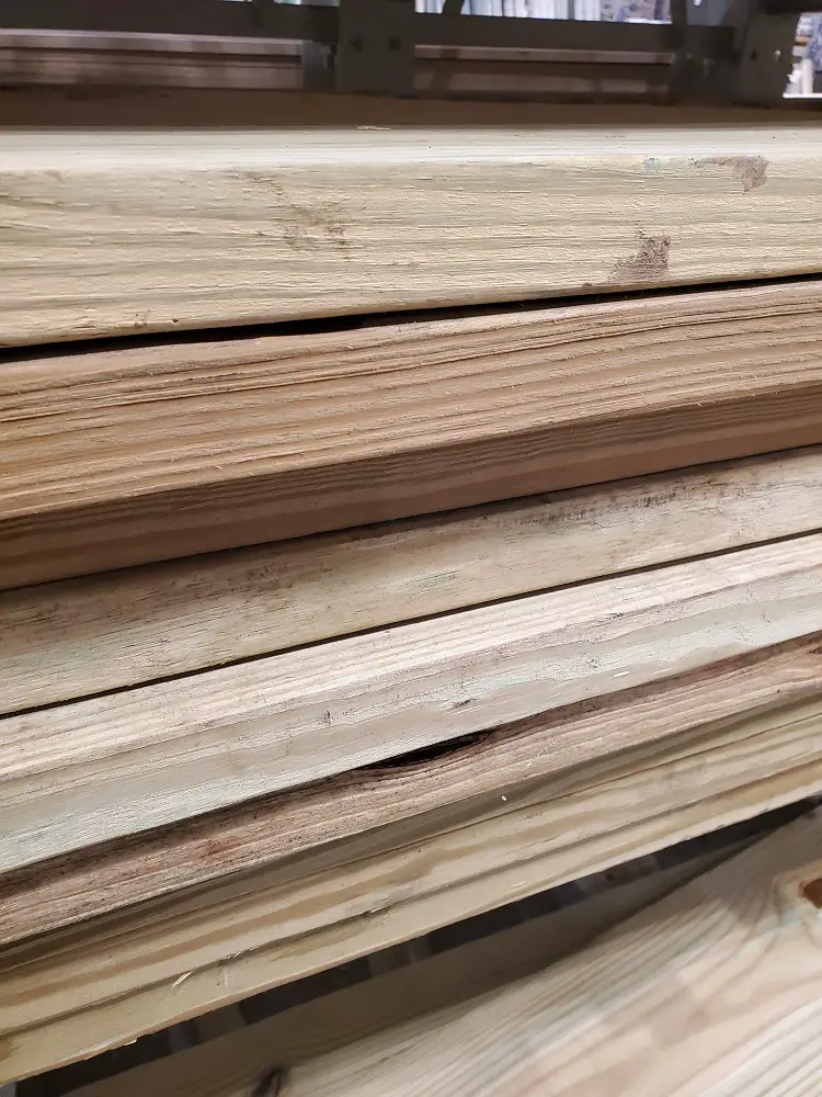 Pressure Treated Lumber piled up